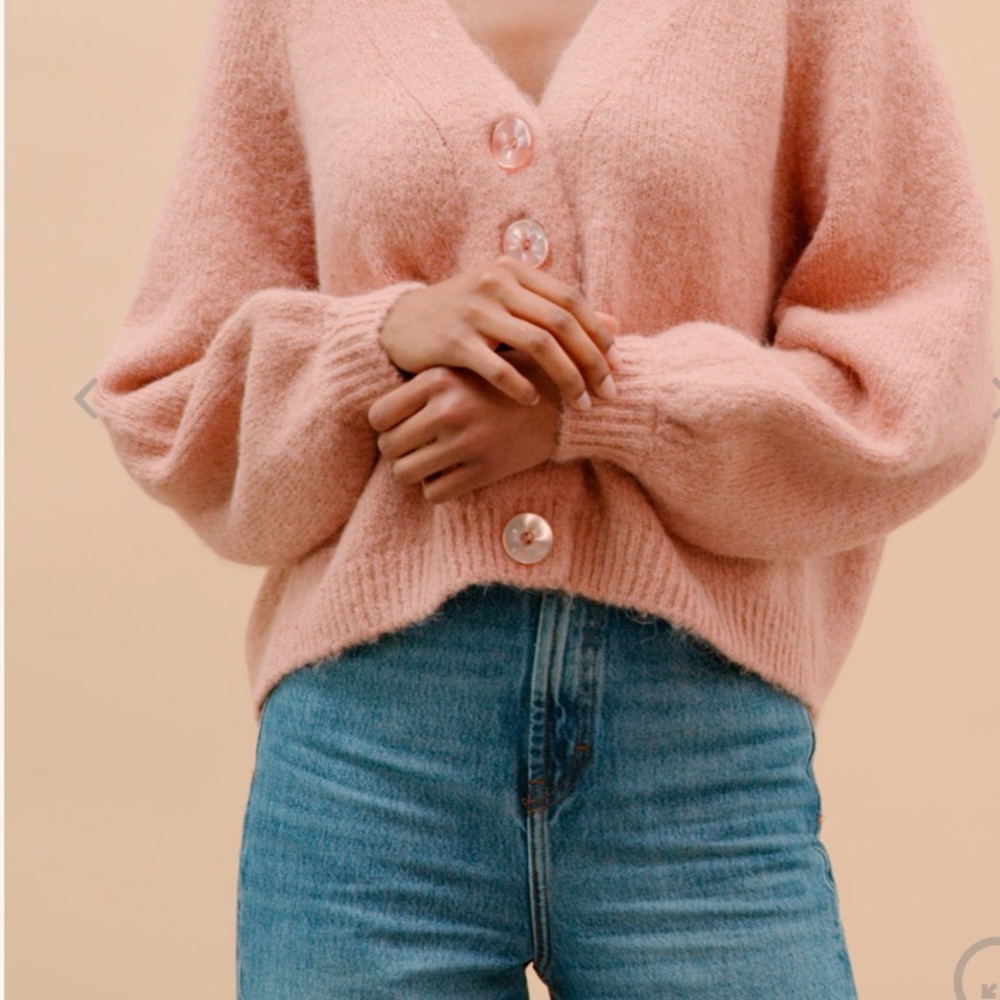 ByTimo Hairy Knit Cardigan Camel
